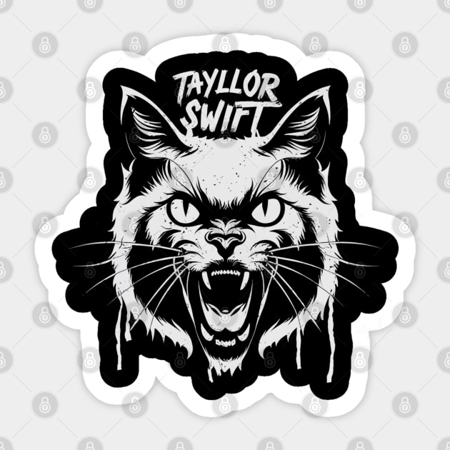 Angry Cat Swift Sticker by Aldrvnd